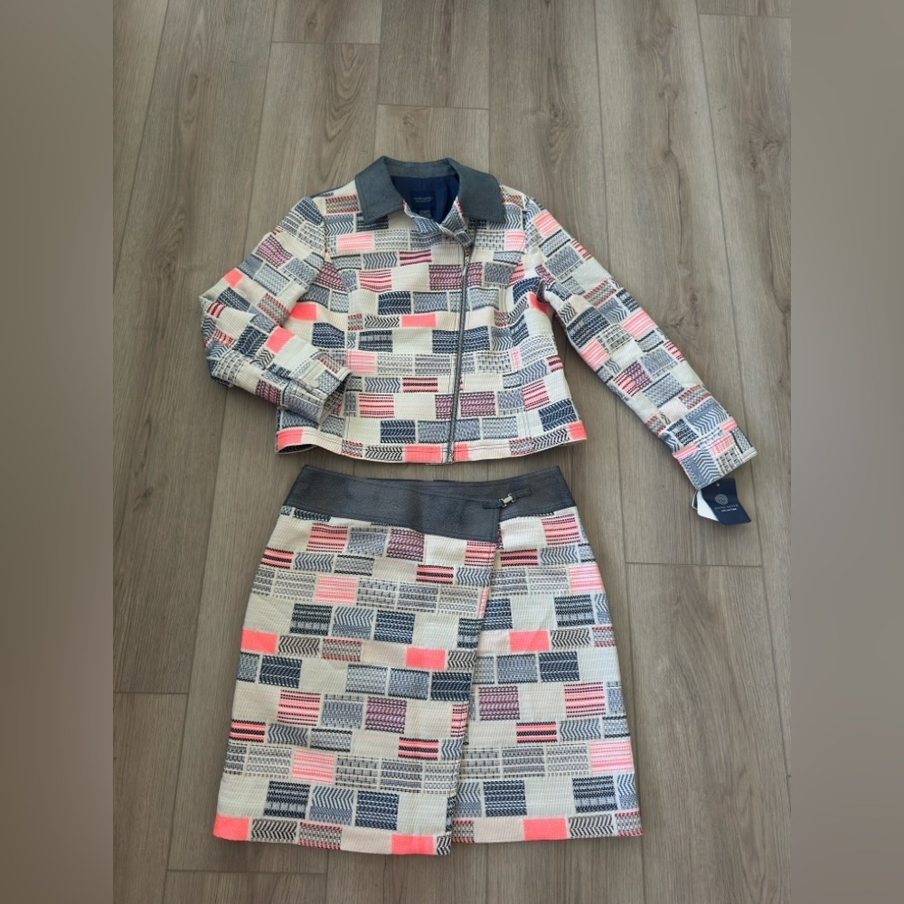 Doncaster Collection Patterned Jacket and Skirt Set 2 pieces 💞 75% COTTON ✅